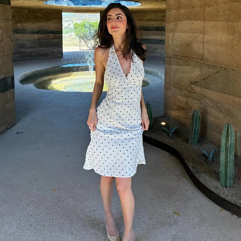 Vestido Feminino Midi Bolinhas - Ursula