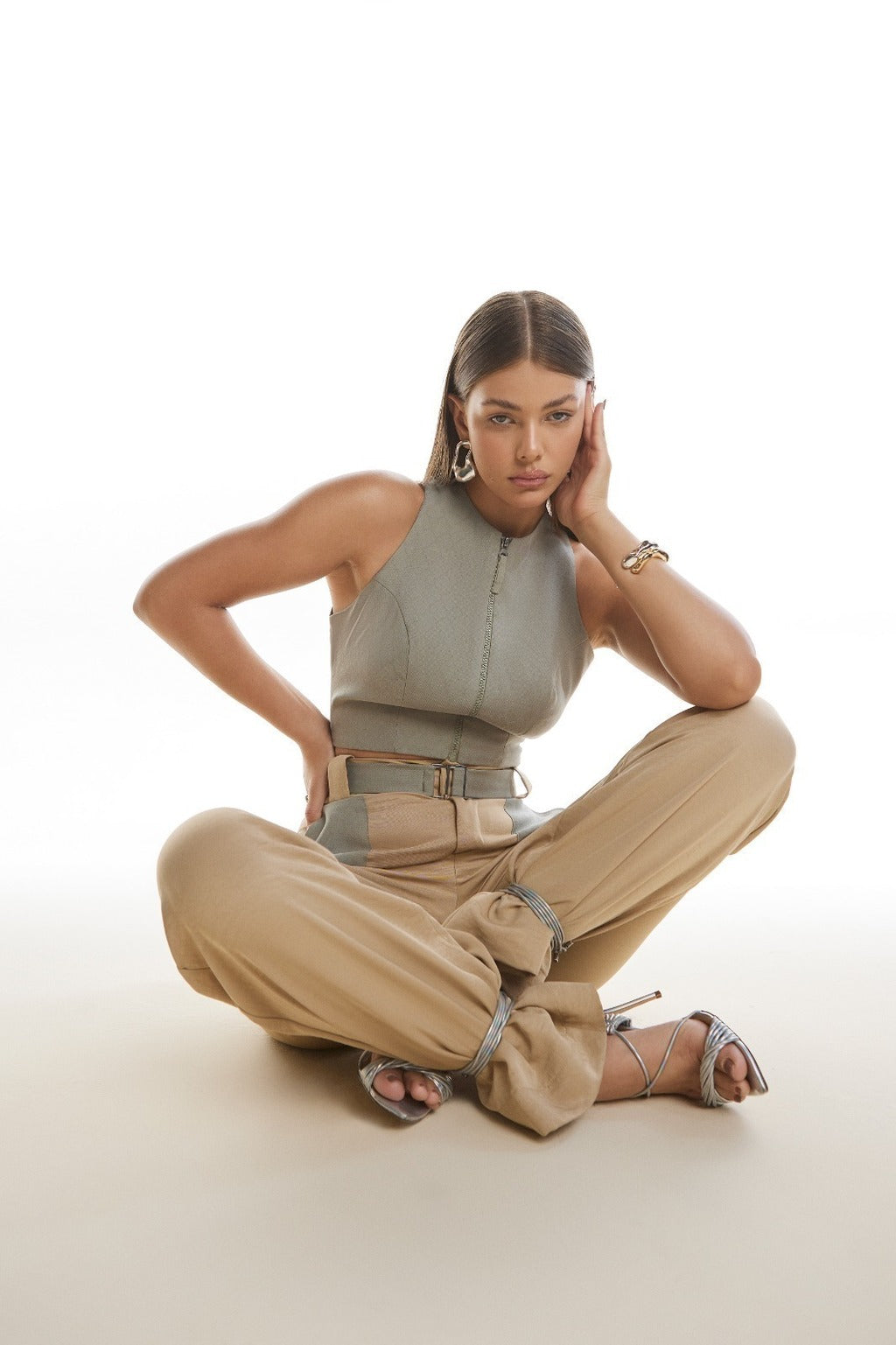 Conjunto Cropped Calça Feminino - Paula