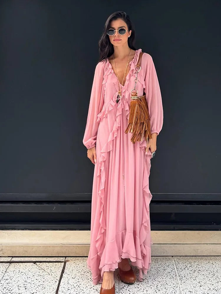 Vestido Feminino Longo Boho - Fabricia