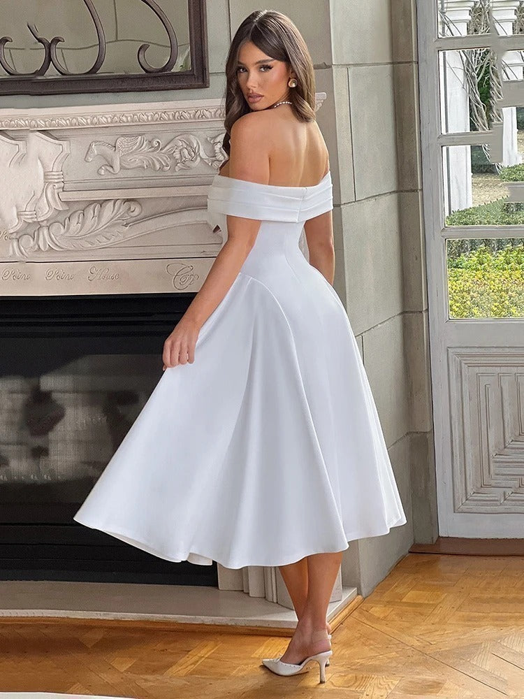 Vestido Elegante Ombro a Ombro - Amelie