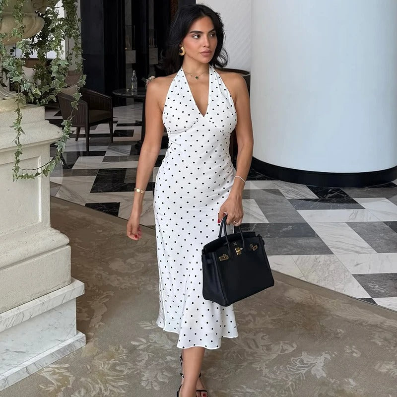 Vestido Feminino Midi Bolinhas - Ursula