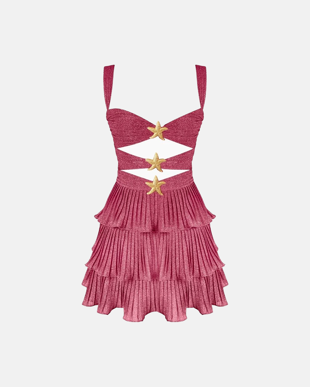 Vestido Curto Plissado - Valentina