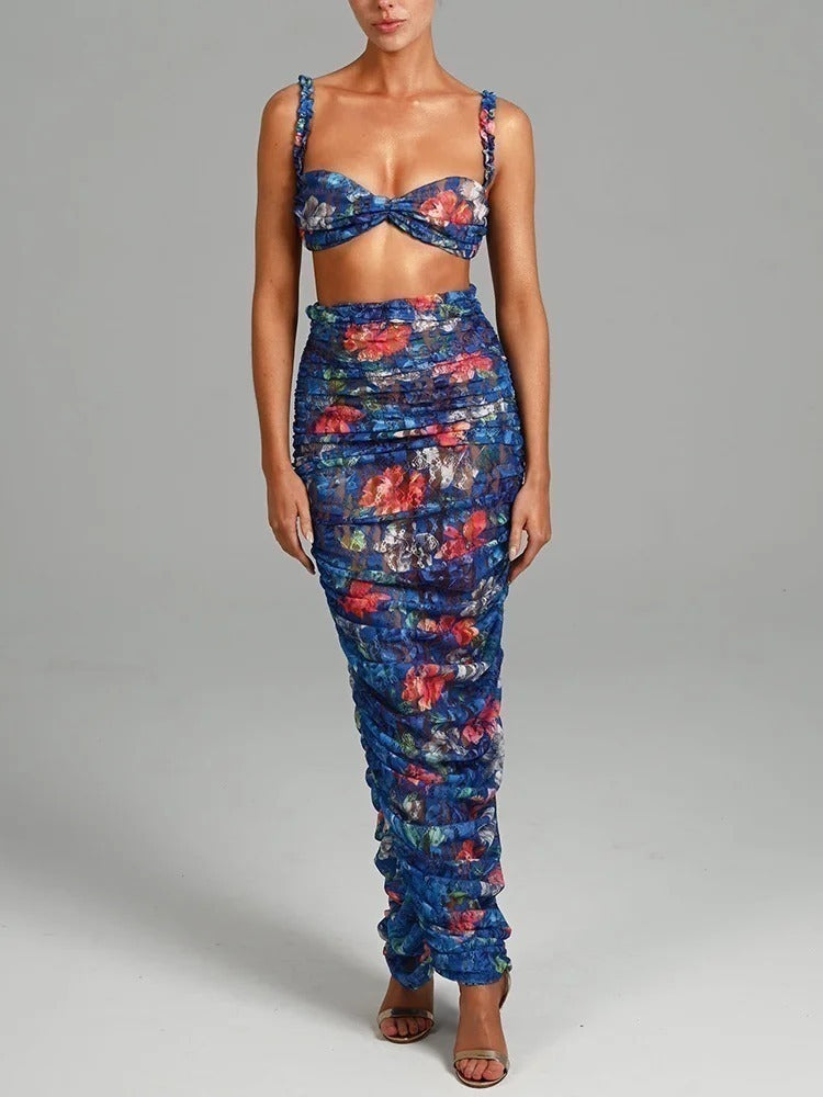 Conjunto Top Saia Plissada - Aliandra