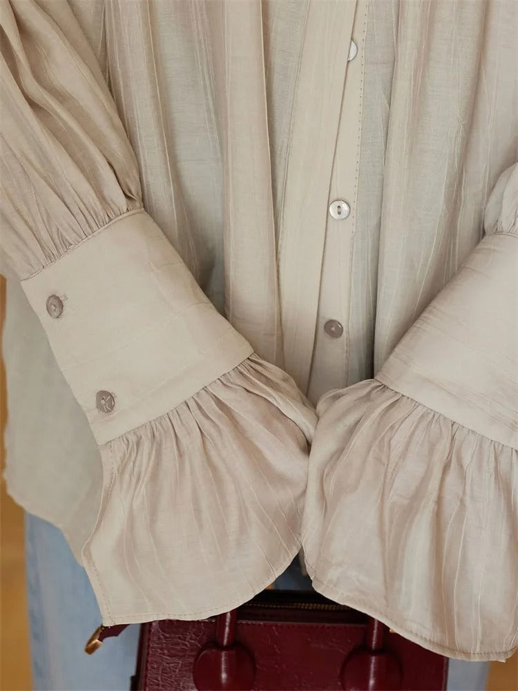 Camisa Feminino Botão Manga Longa - Tossy