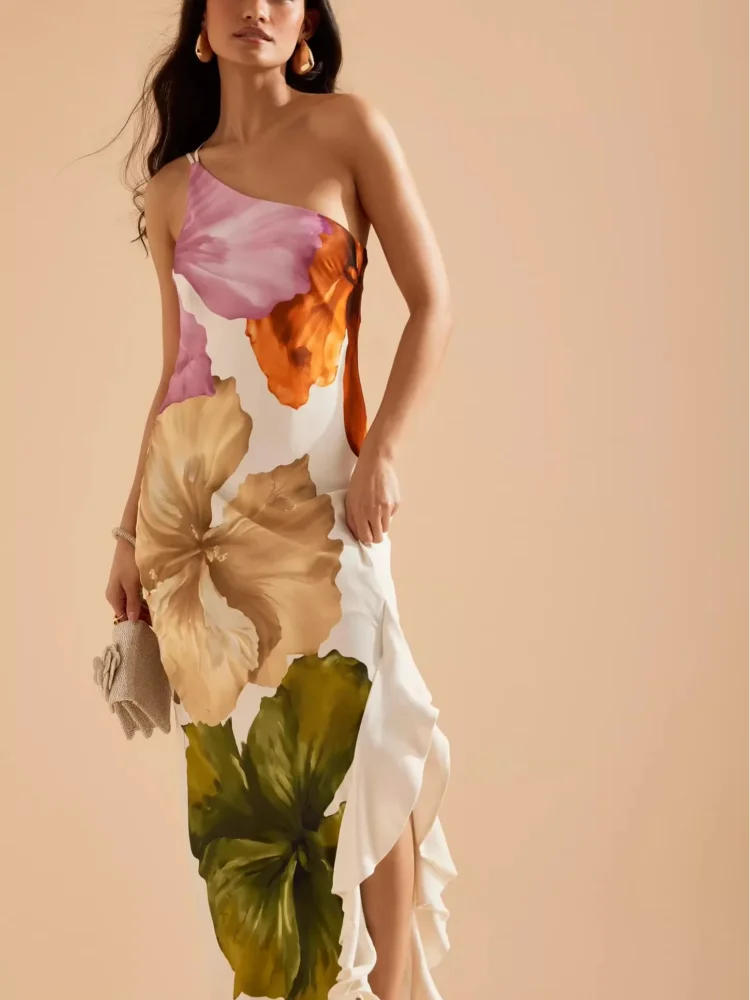 Vestido Feminino Longo Estampado - Lara