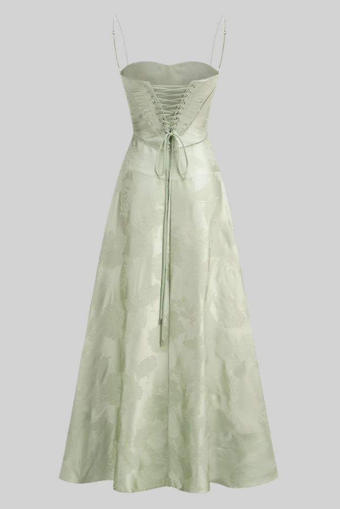 Vestido Longo Elegante com Costas Abertas e Amarração - Flor