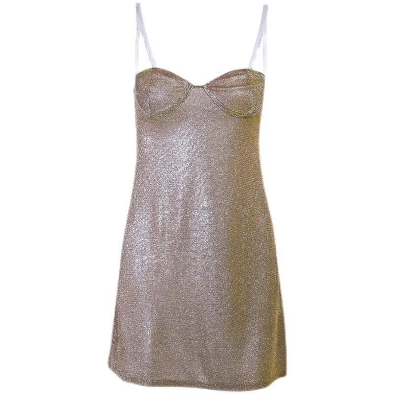 Vestido Curto Brilho Festa - Priscila