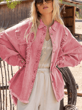 Jaqueta Jeans Desgastada de Algodão - Thinking Out Loud