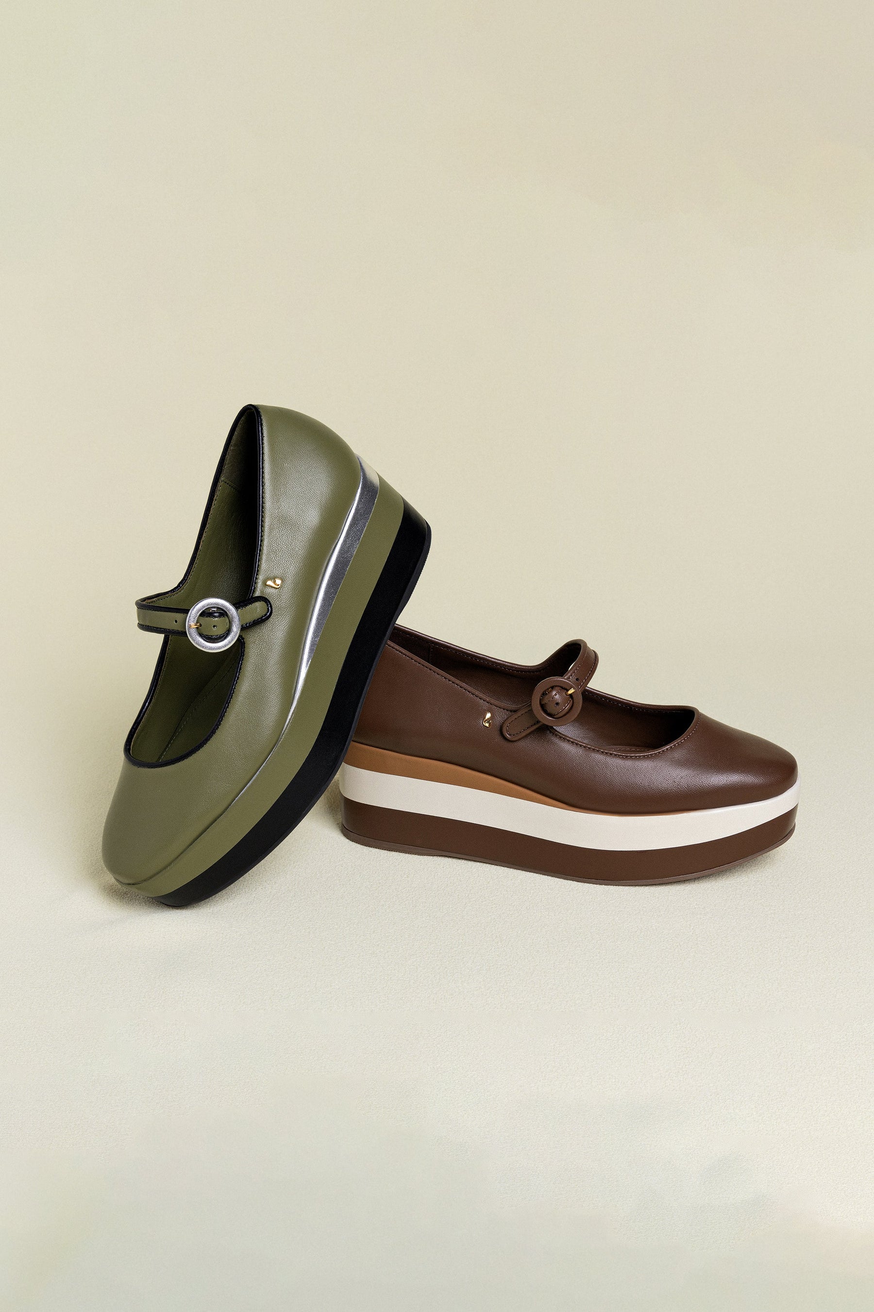 Flatform Blair Couro Verde