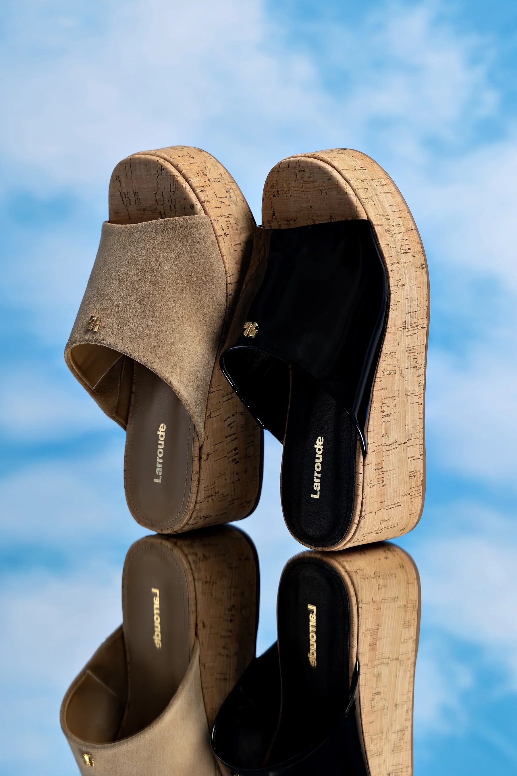 Mule Charli Couro Verniz Preto