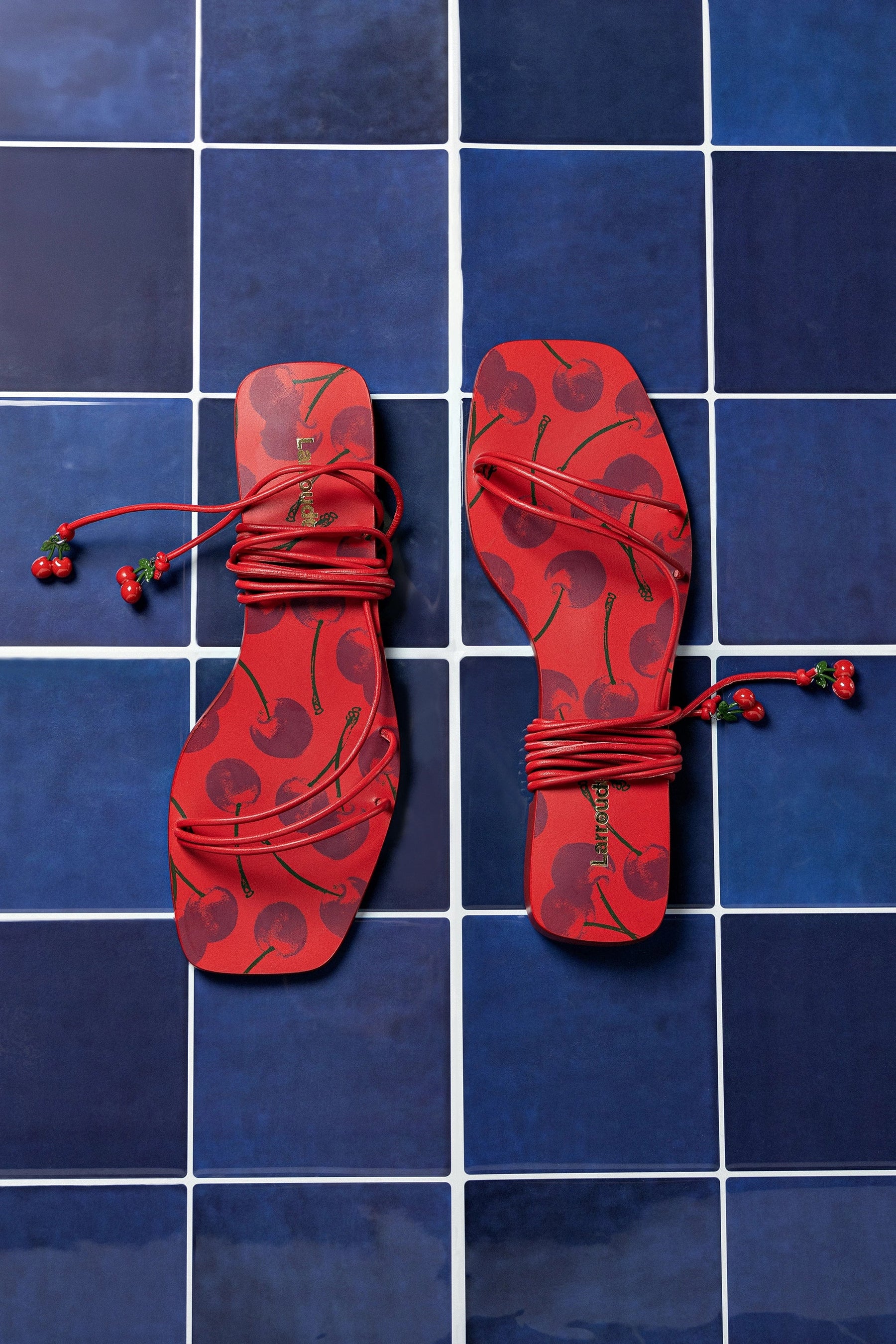 Sandália Flat Nadia Couro Vermelho