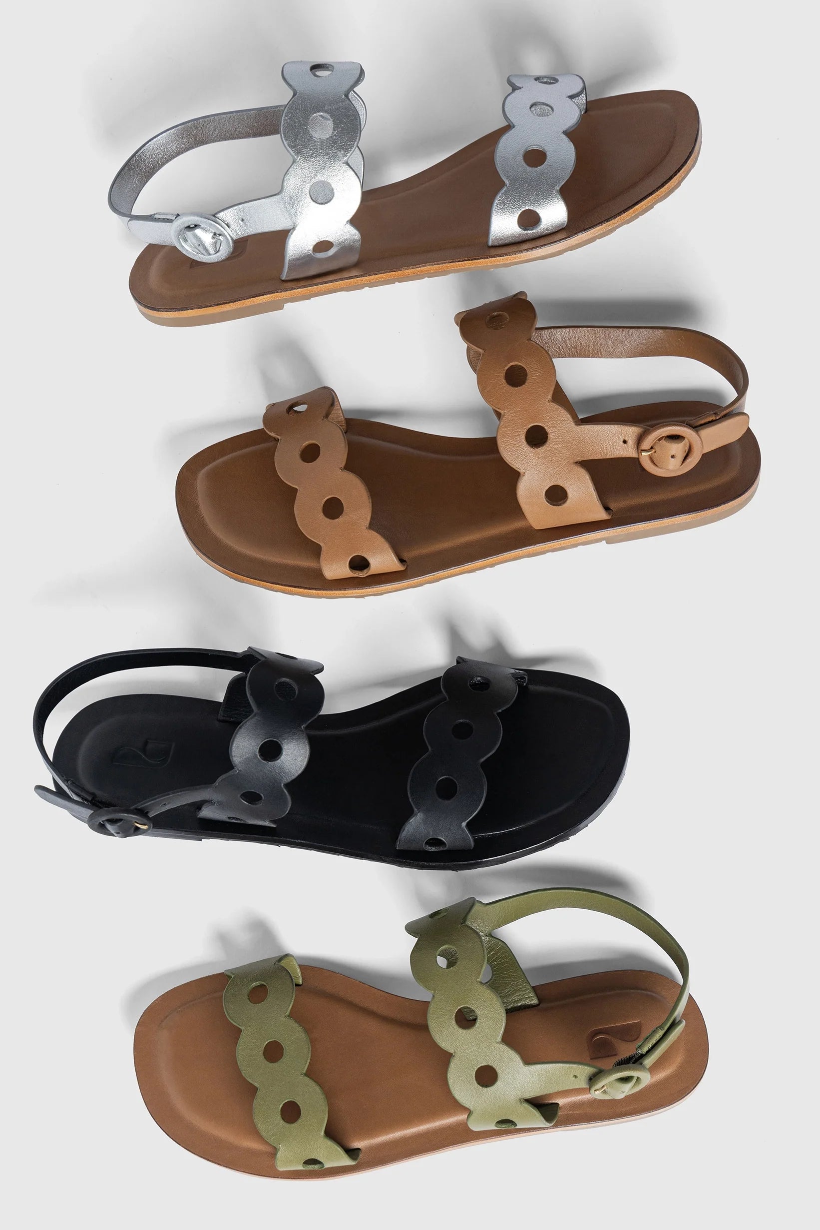 Sandália Flat Florence Couro Preto