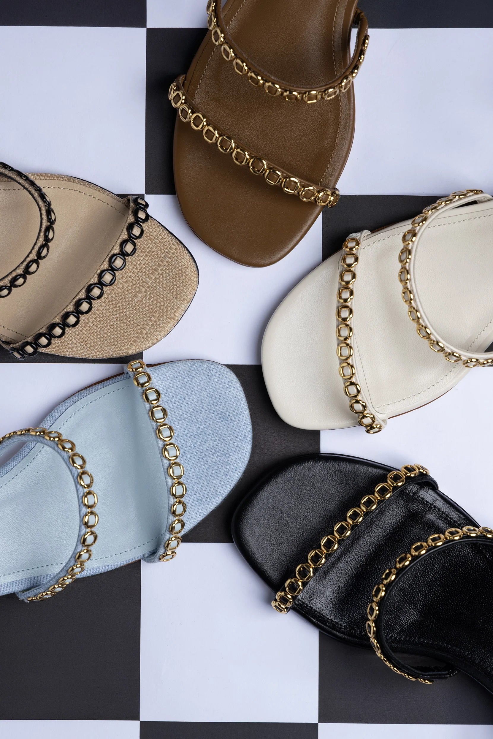 Sandália Flat Milanina Couro Off White