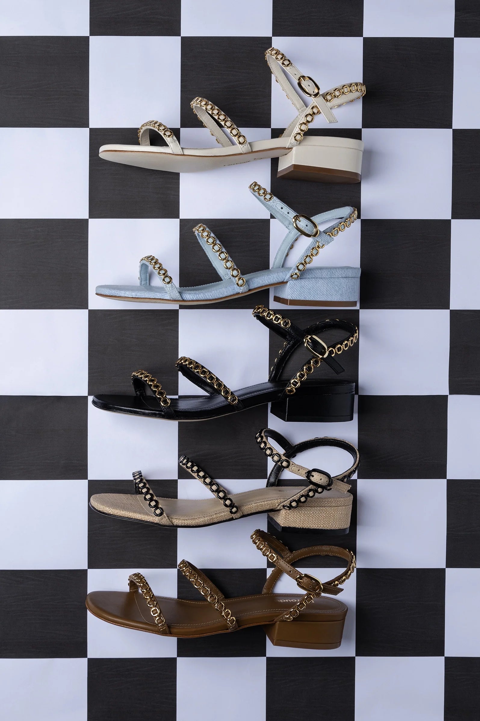 Sandália Flat Milanina Couro Marrom