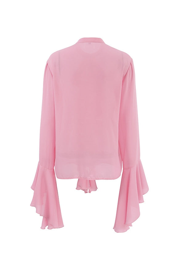 Blusa Michelle Semi-transparente com Babados