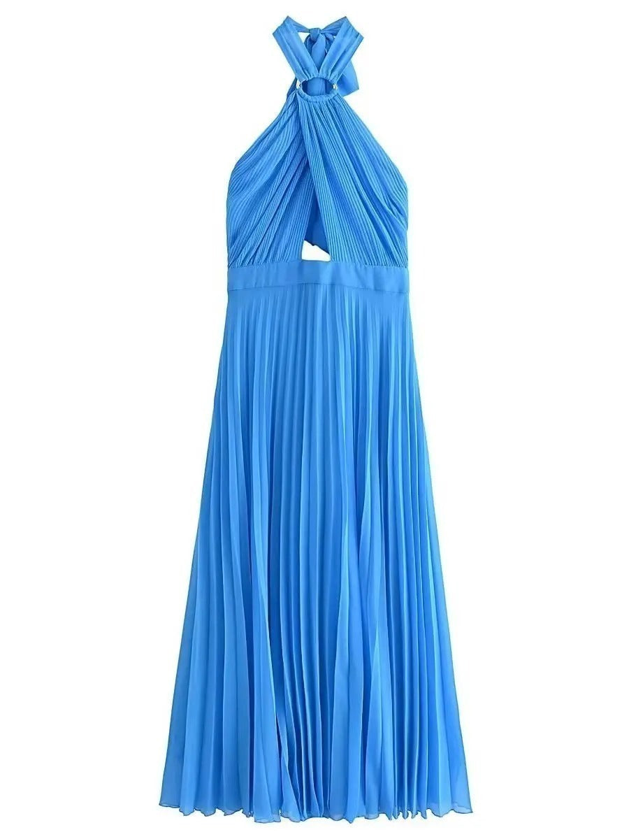 Vestido Longo Plissado - Livia