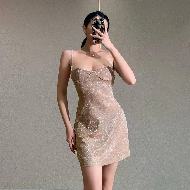 Vestido Curto Brilho Festa - Priscila