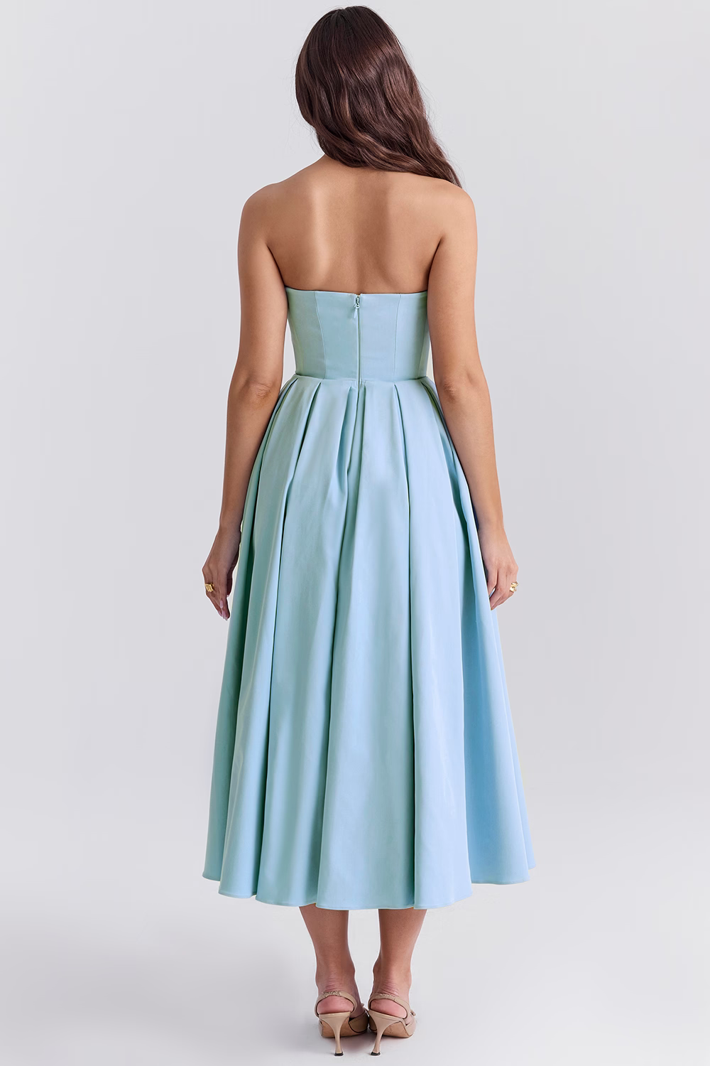 Vestido Longo Tomara que Caia Bustier Celeste
