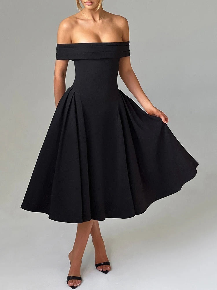 Vestido Elegante Ombro a Ombro - Amelie