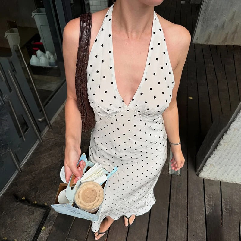 Vestido Feminino Midi Bolinhas - Ursula