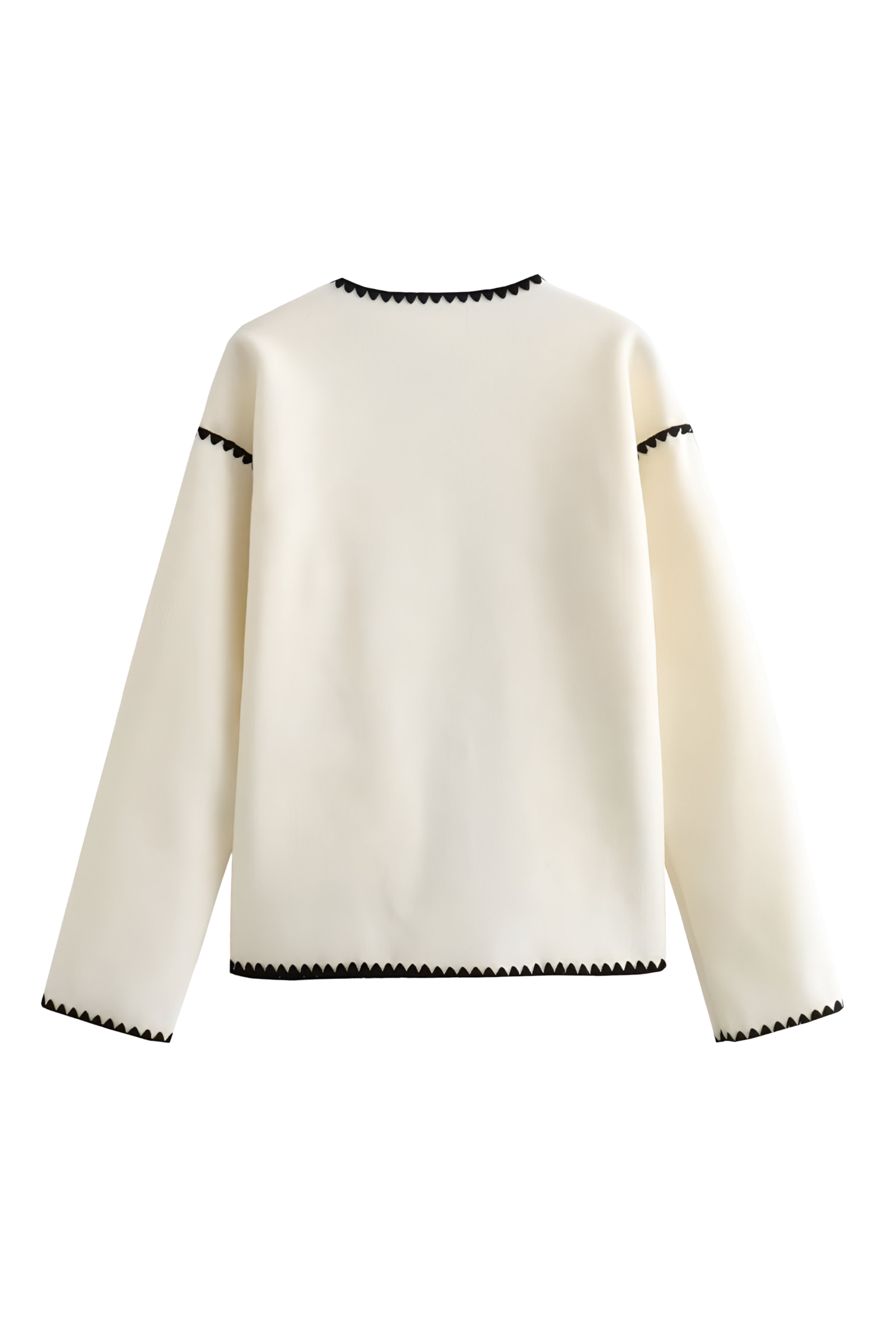 Jaqueta com Decote em V e Fechamento por Botão - Malenia