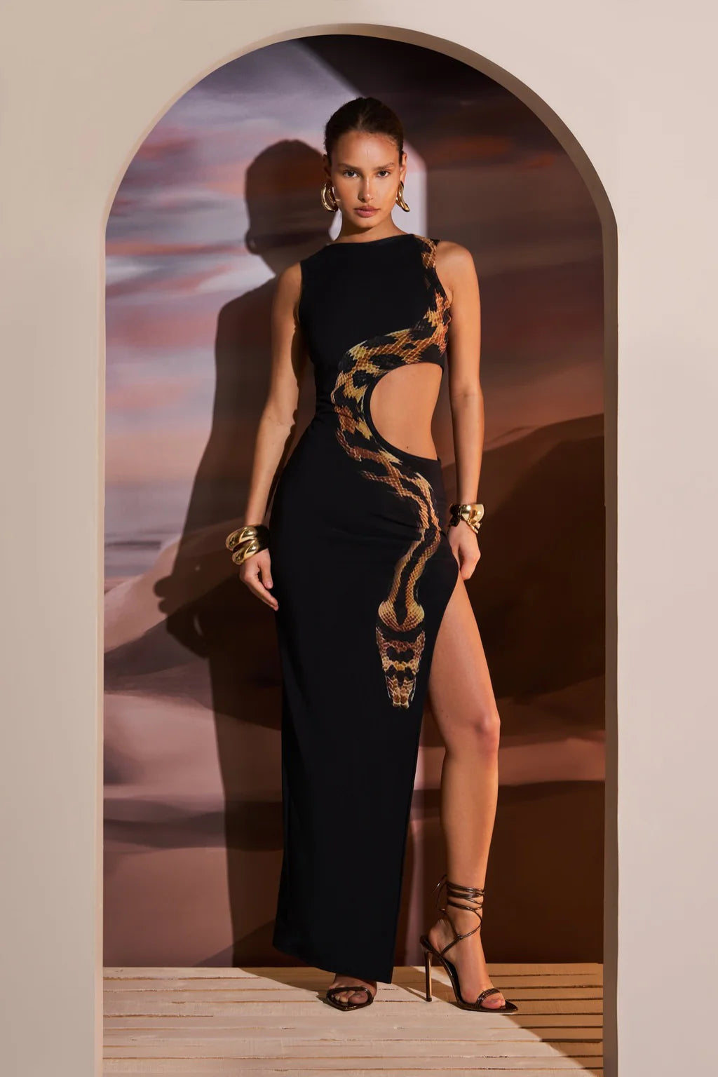 Vestido Viper com Recortes Sensuais – Syll
