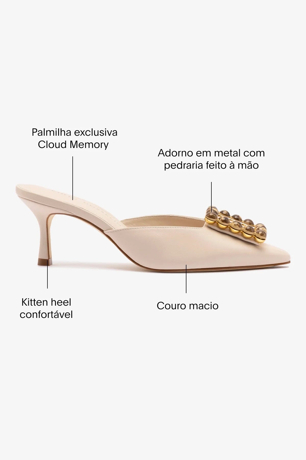 Chloe Gosselin by Studio Larroudé: Mule Ava Couro Off White