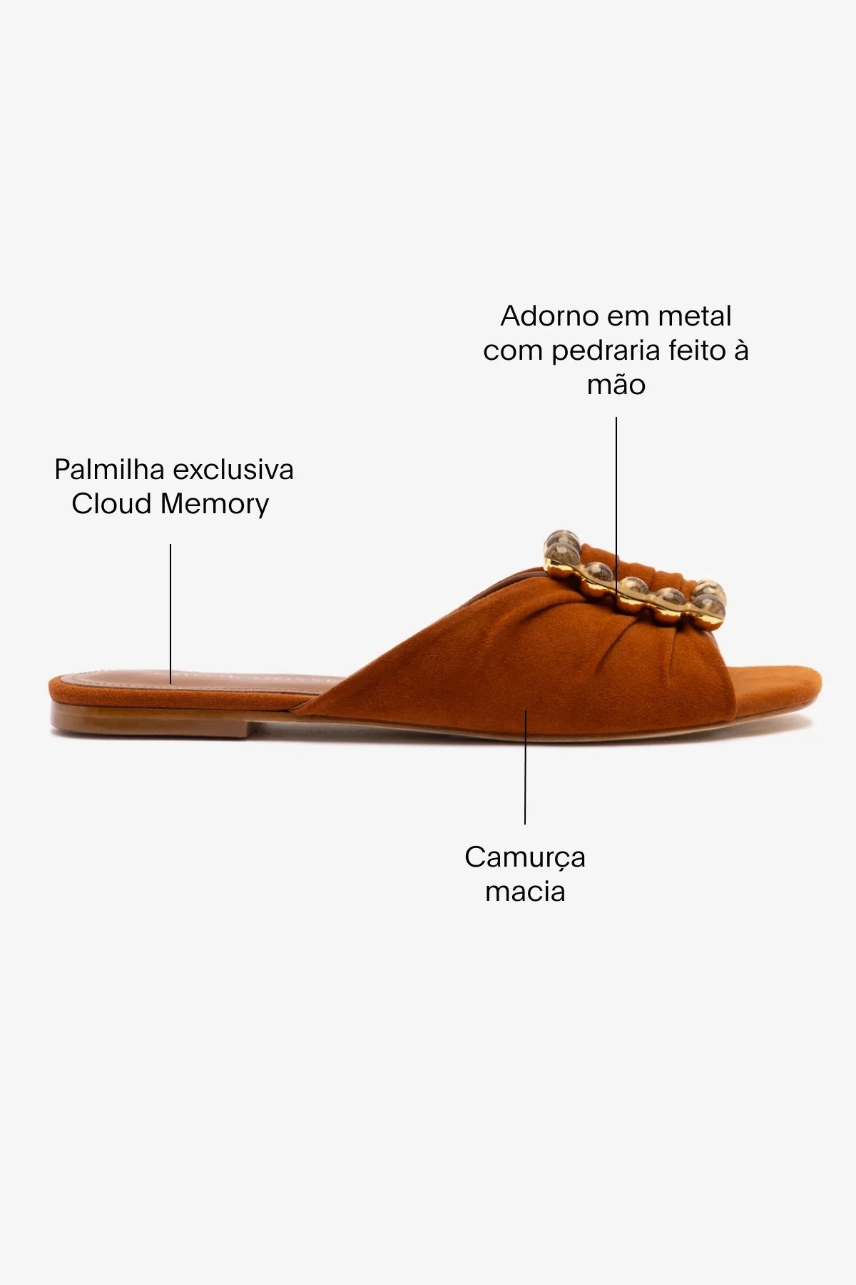 Chloe Gosselin by Studio Larroudé: Flat Nova Camurça Marrom