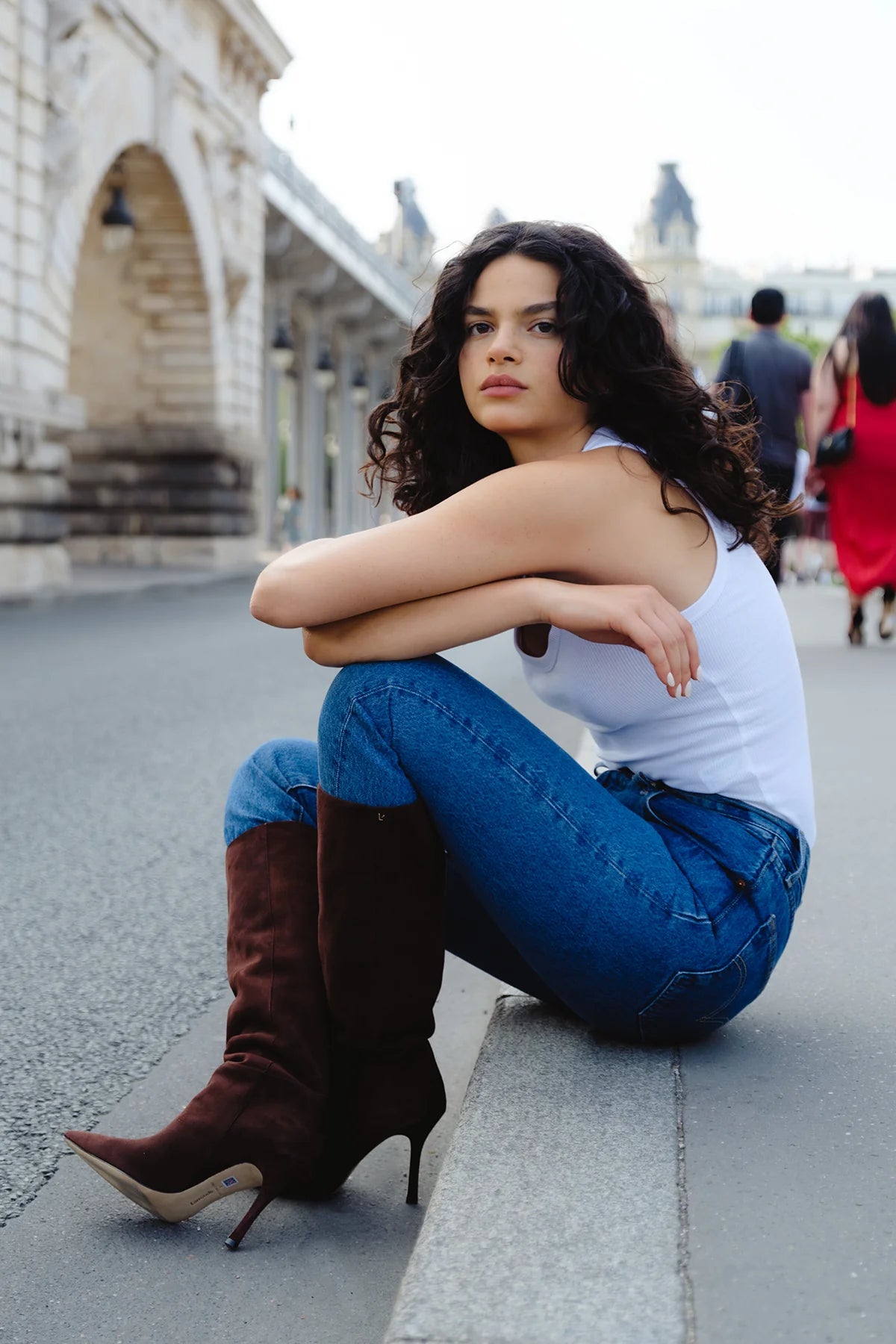 Bota Kate Camurça Marrom