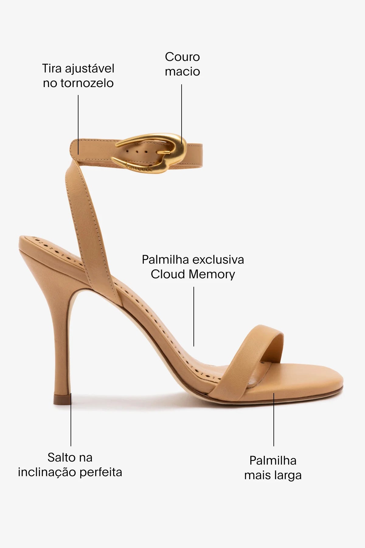 Sandália Verona Couro Bege