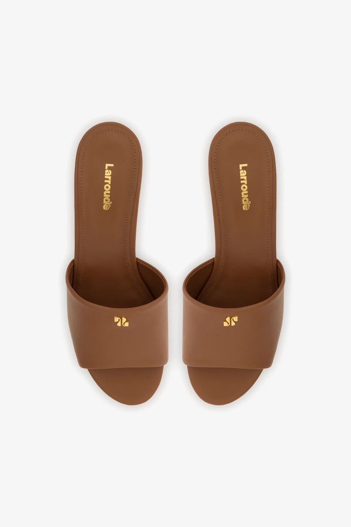 Mule Plataforma Miso Couro Caramelo