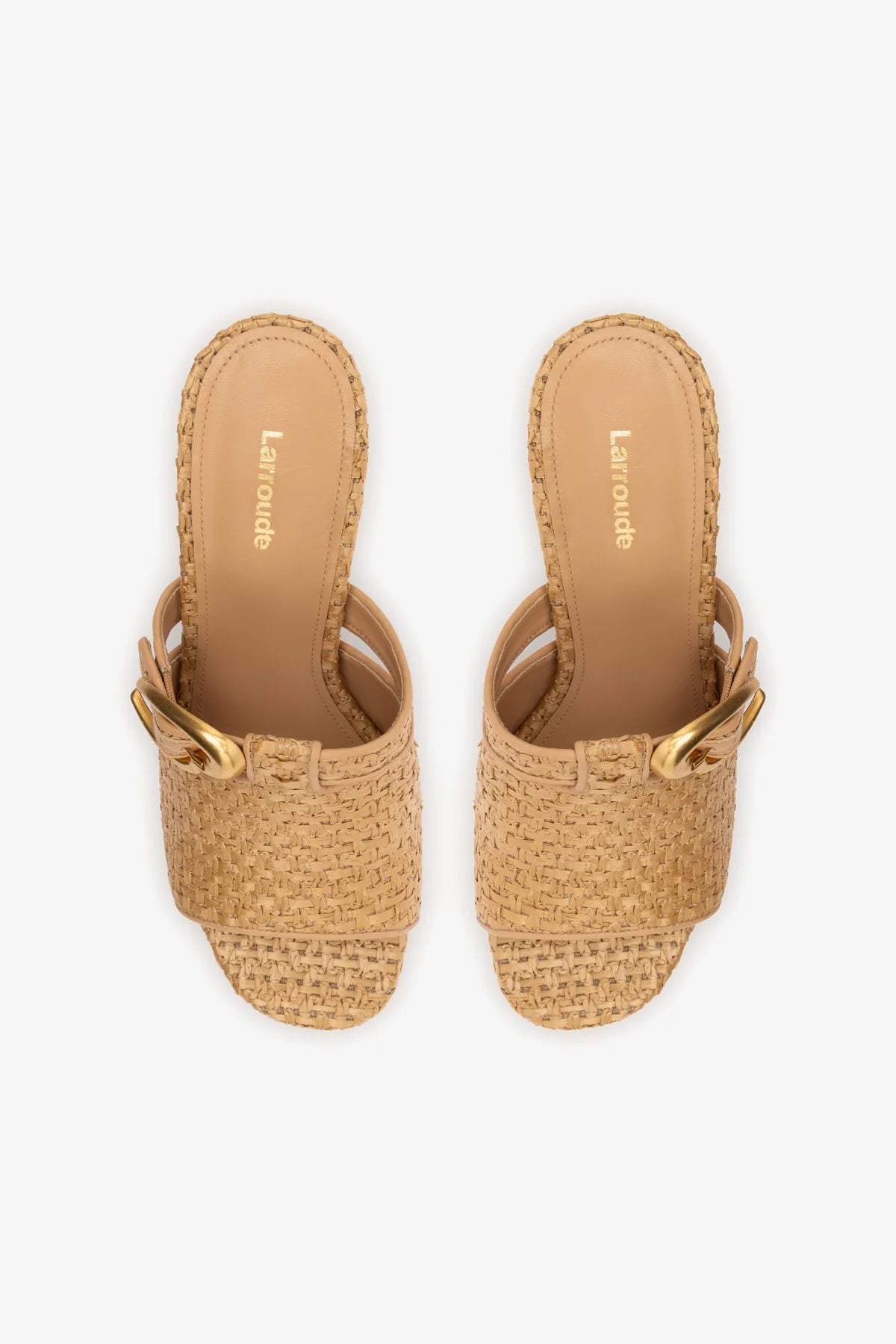 Mule Dolly Verona Ráfia Bege e Couro Bege