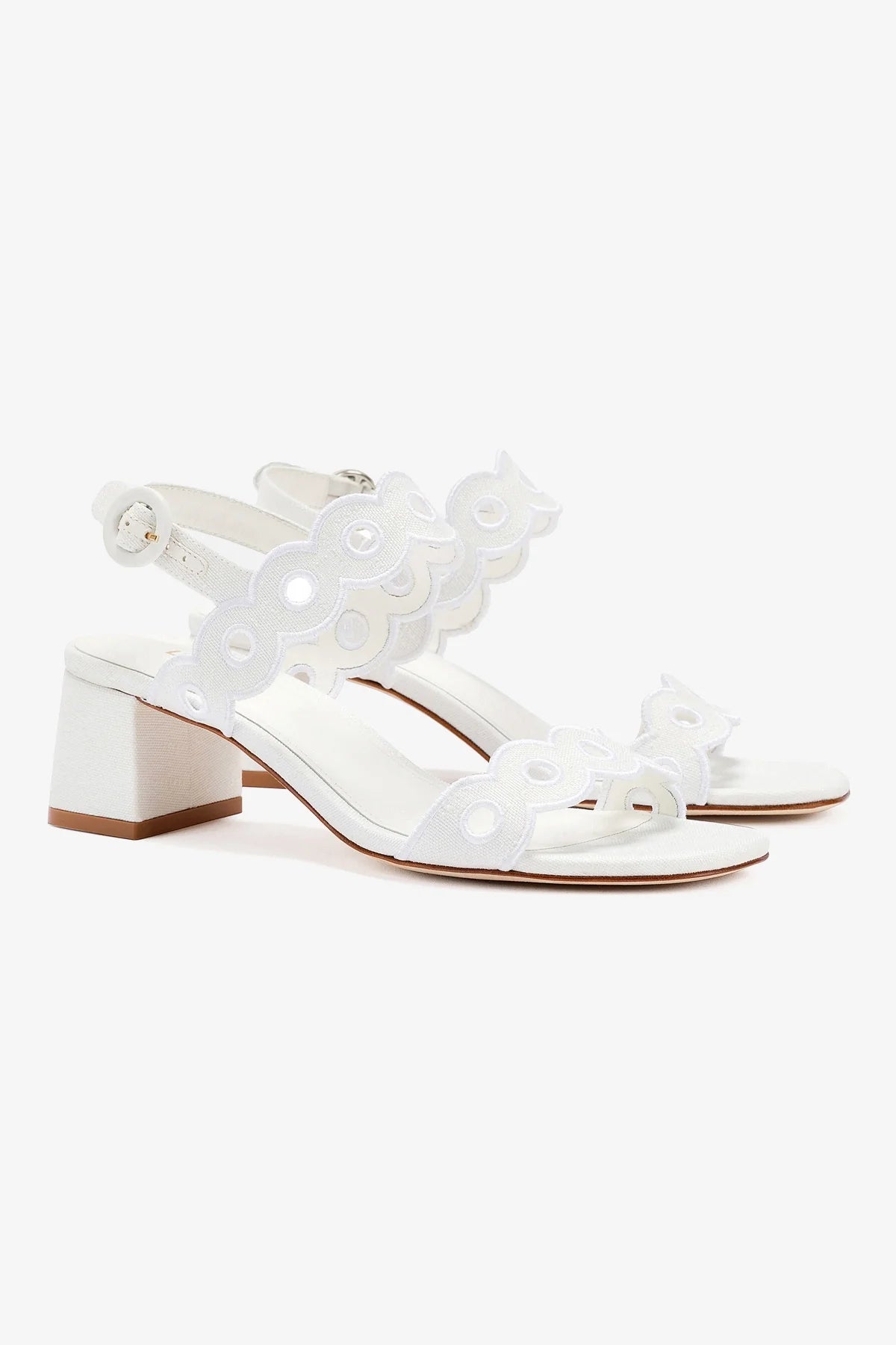 Sandália Florence Broderie Ráfia Branco