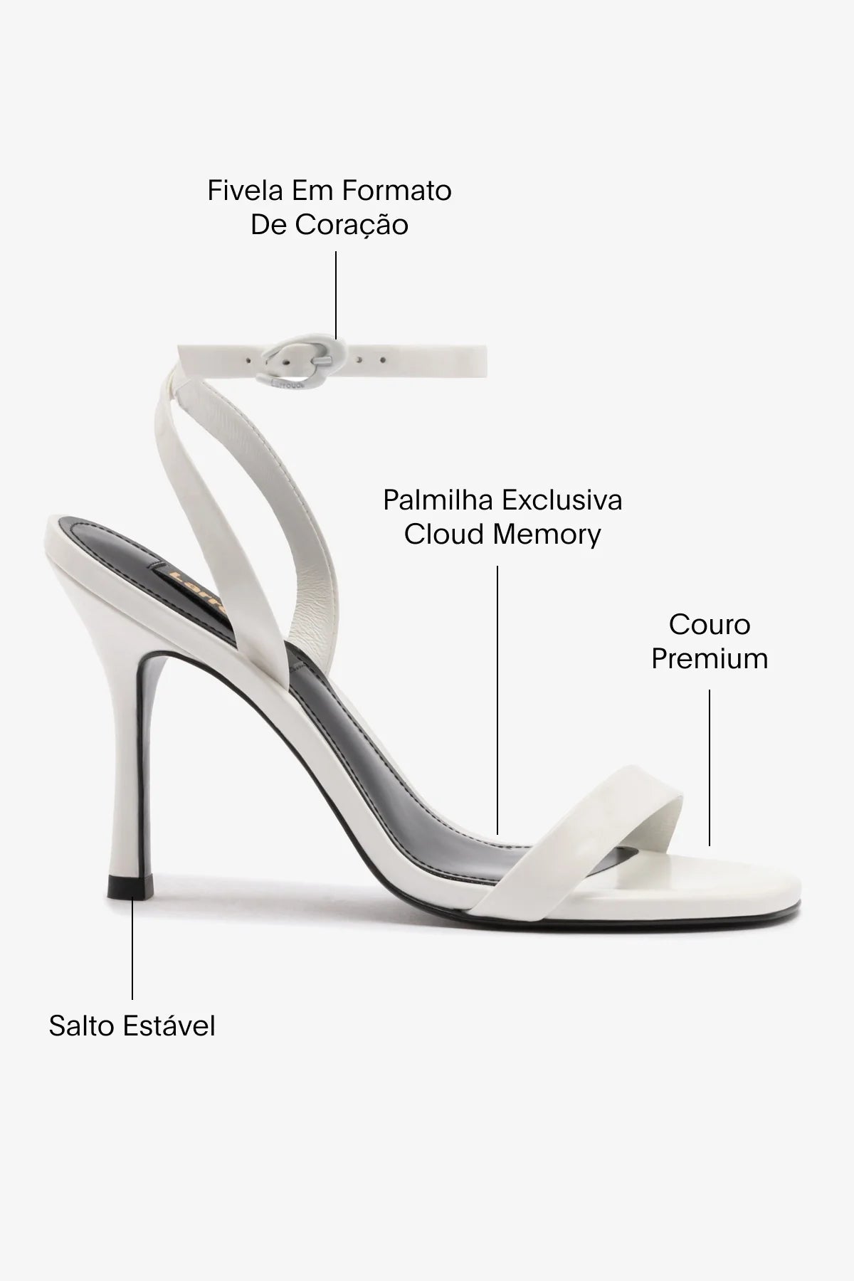 Sandália Veronina Couro Branco