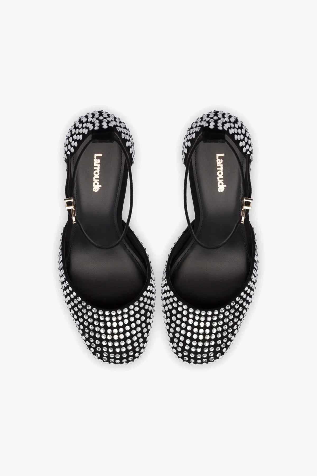 Ari Crystal Pump In Black Suede