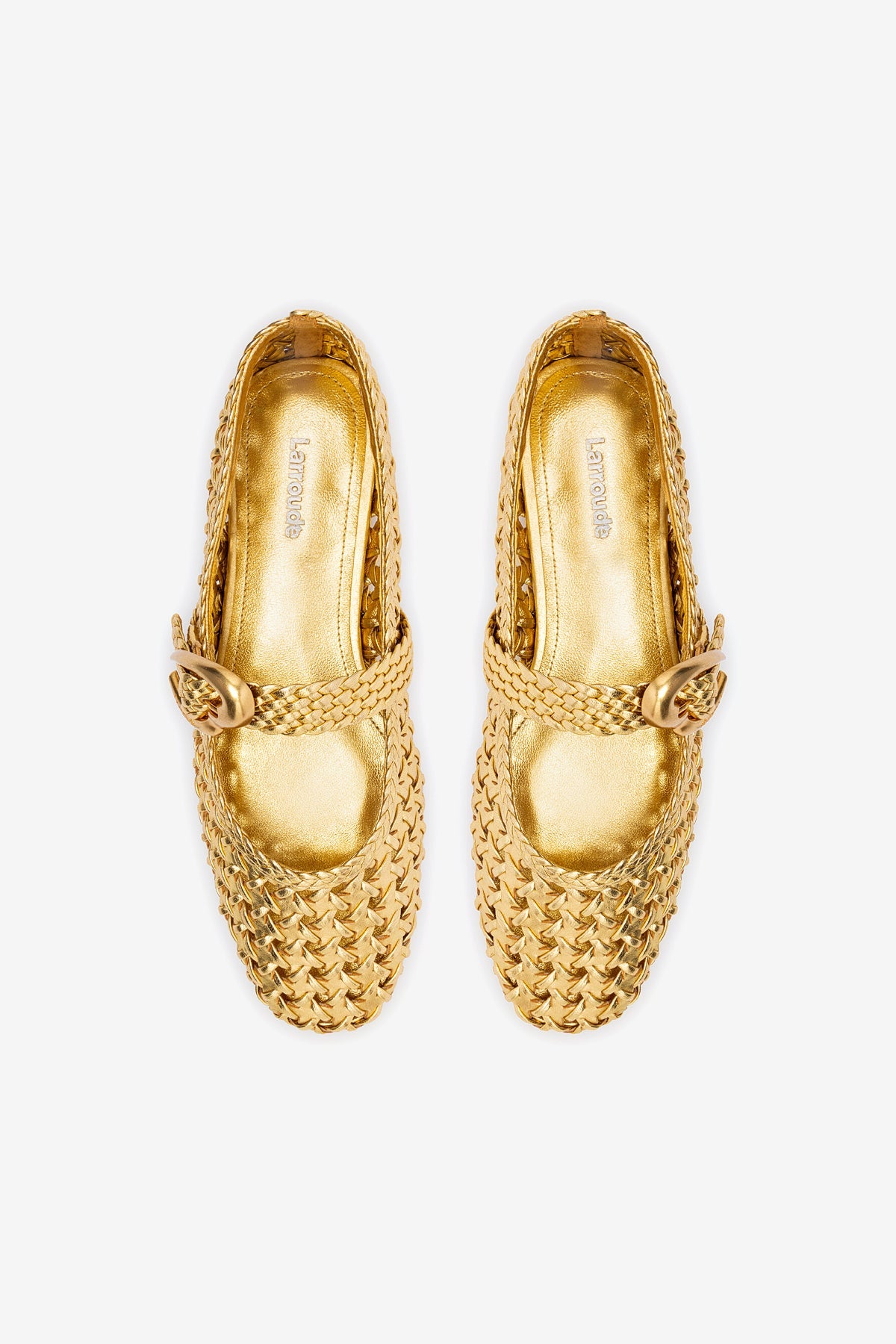 Sapatilha Verona New Macramê Couro Dourado