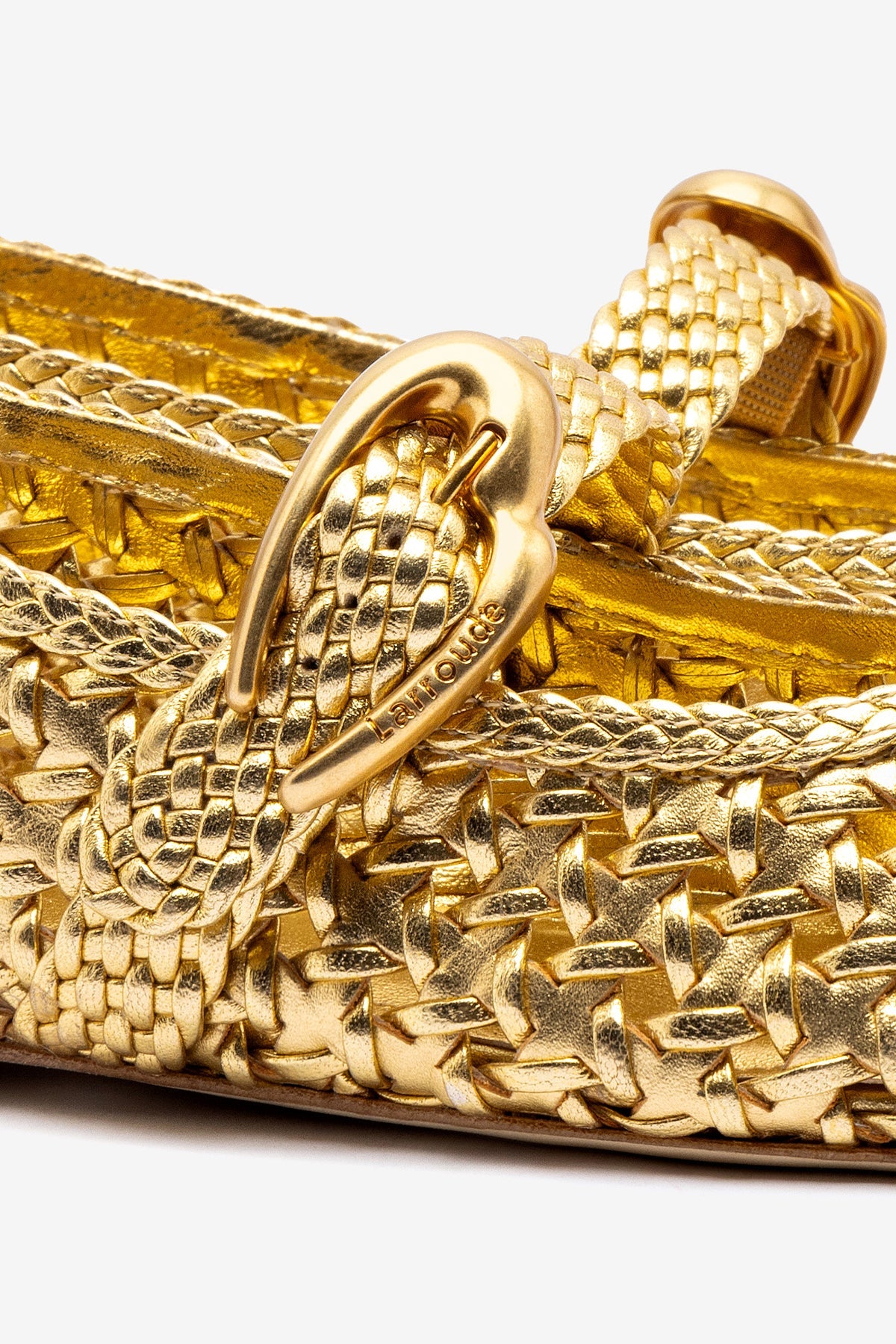 Sapatilha Verona New Macramê Couro Dourado