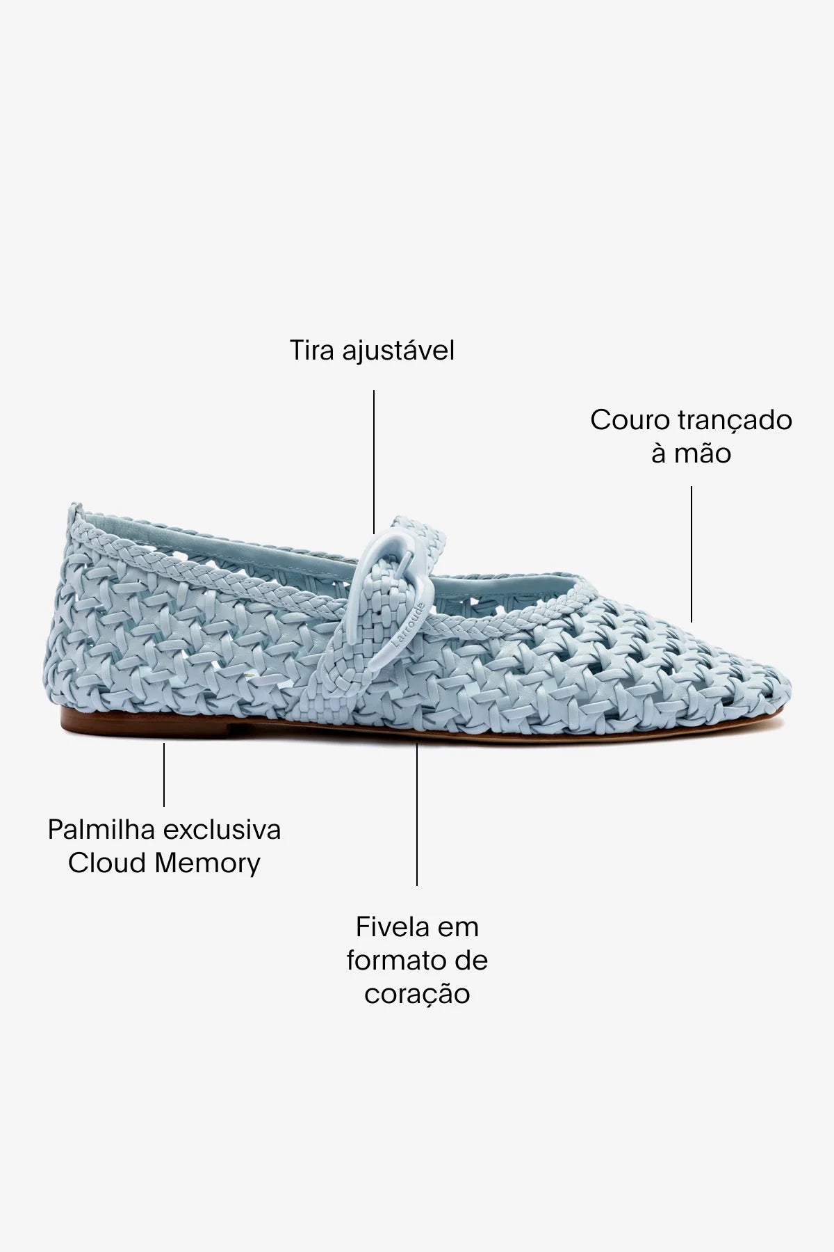 Sapatilha Verona New Macramê Couro Azul