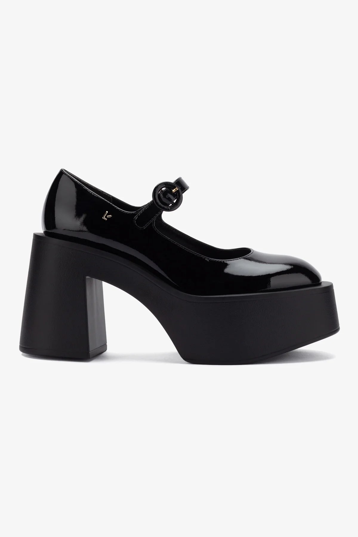 Scarpin Plataforma Olivia Couro Verniz Preto
