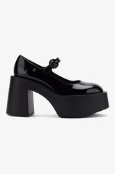 Scarpin Plataforma Olivia Couro Verniz Preto