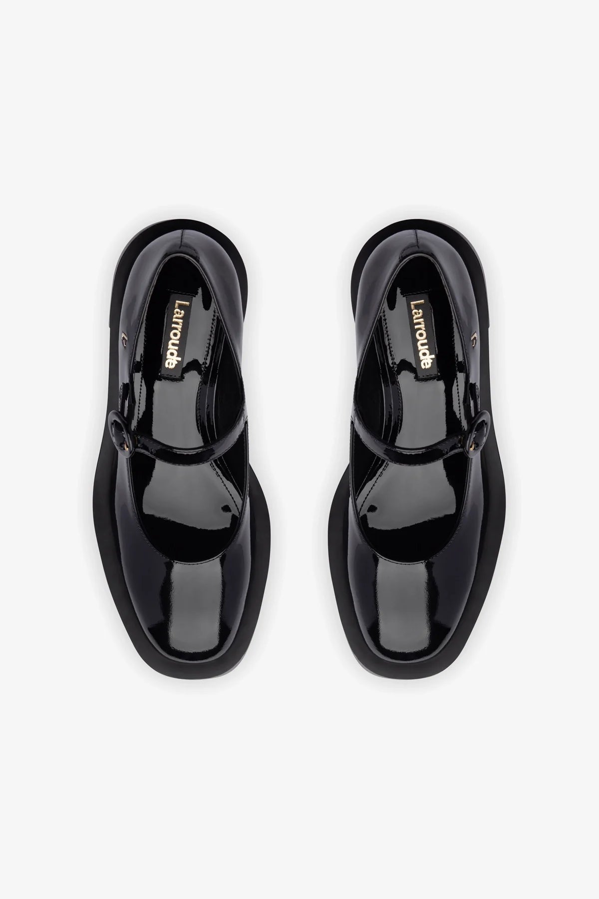 Scarpin Plataforma Olivia Couro Verniz Preto