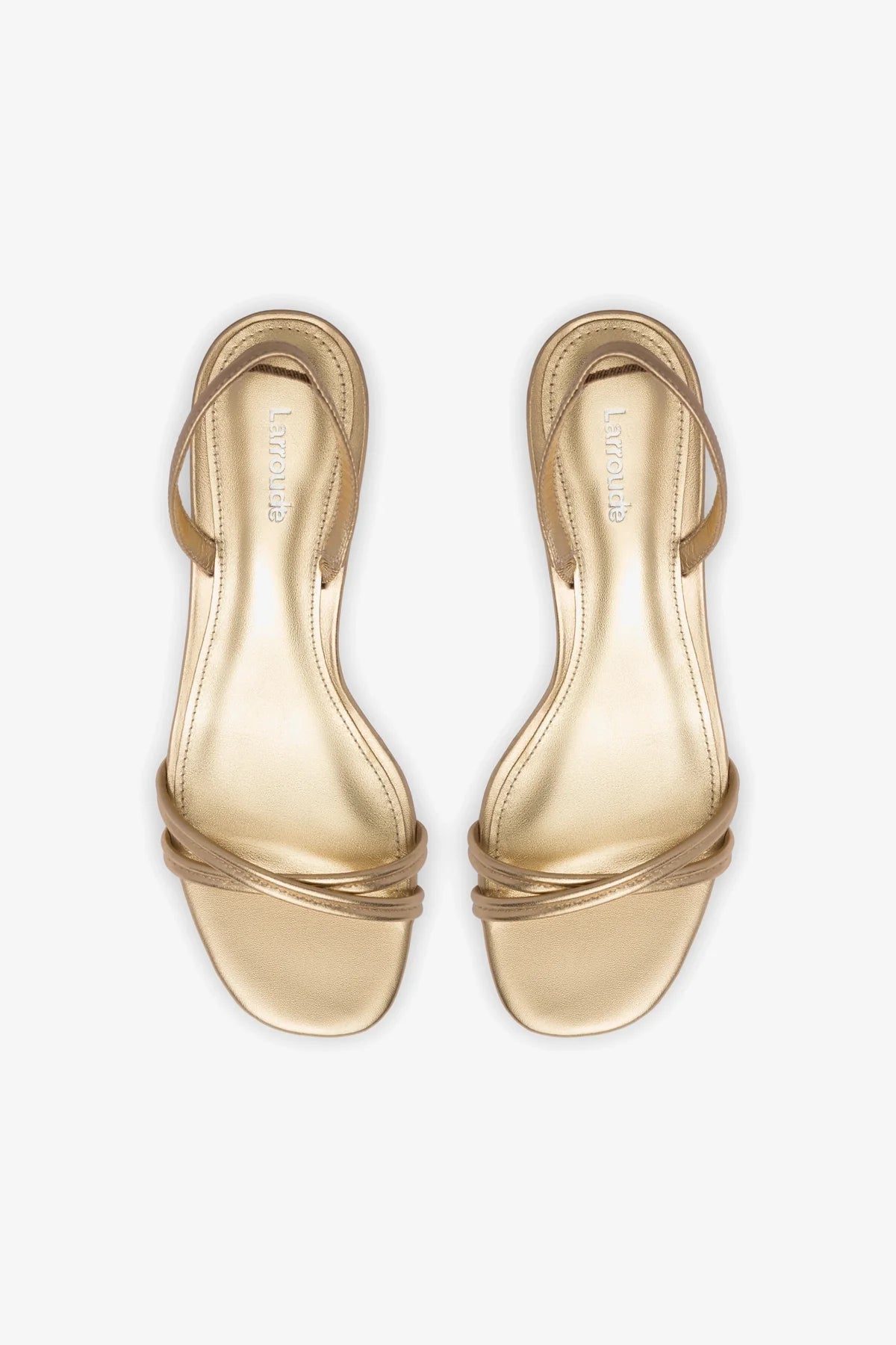 Sandália Annie Mini Couro Dourado