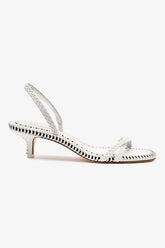 Mini Annie Sandal In White Leather