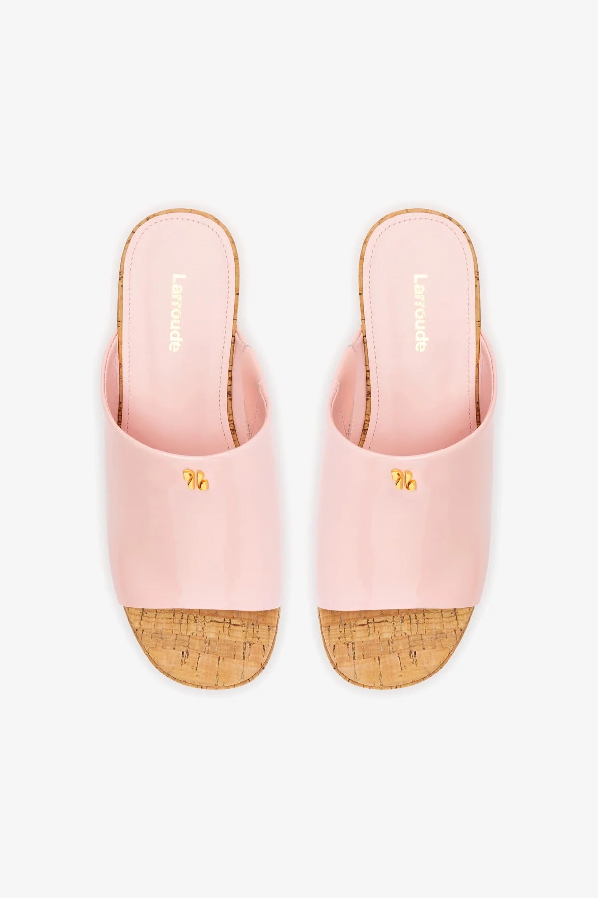 Mule Charli Couro Verniz Rosa