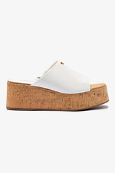 Mule Charli Couro Verniz Branco