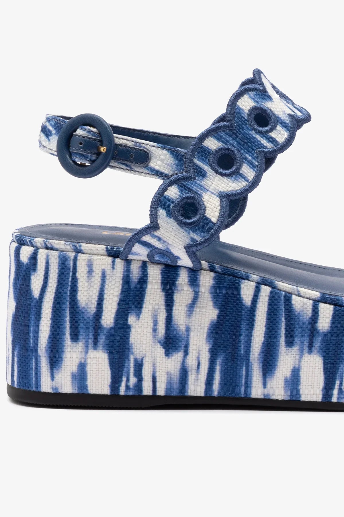Flatform Florence Ráfia Tie Dye Azul