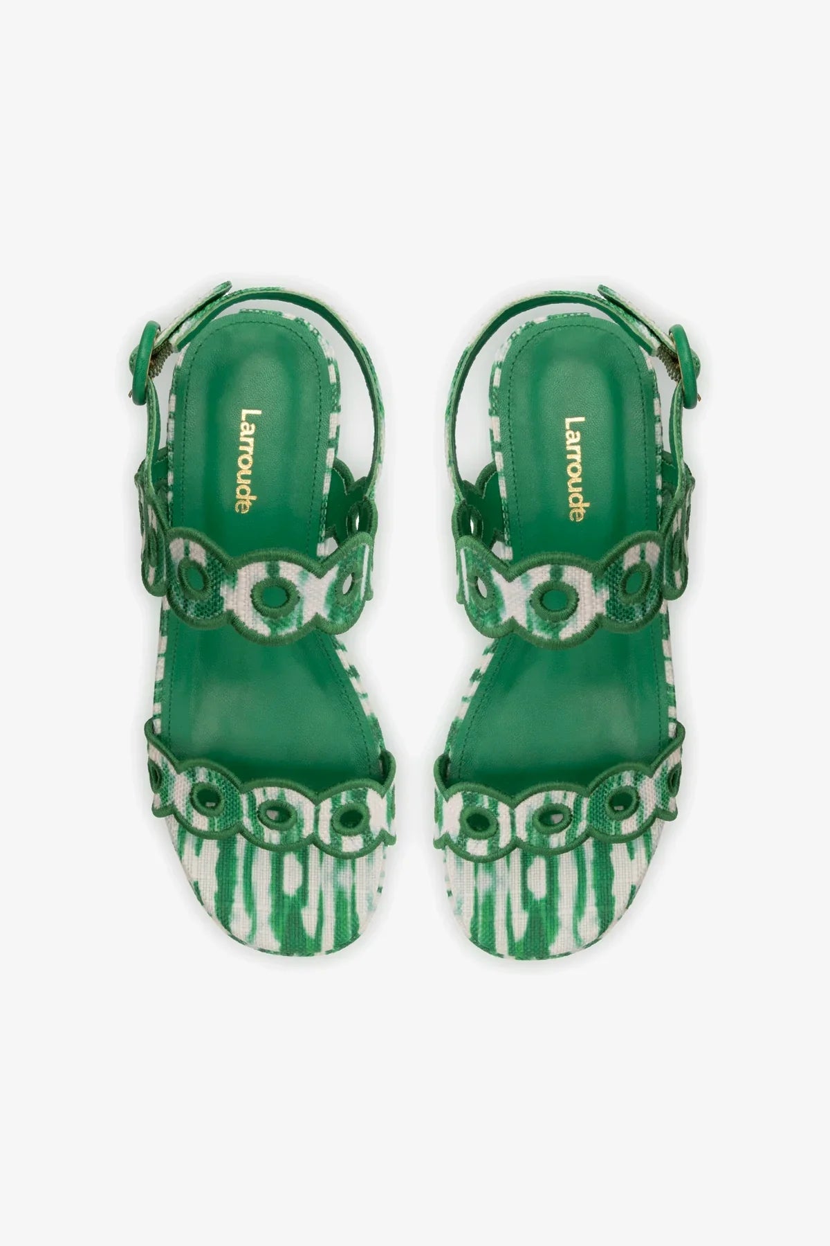 Flatform Florence Ráfia Tie Dye Verde