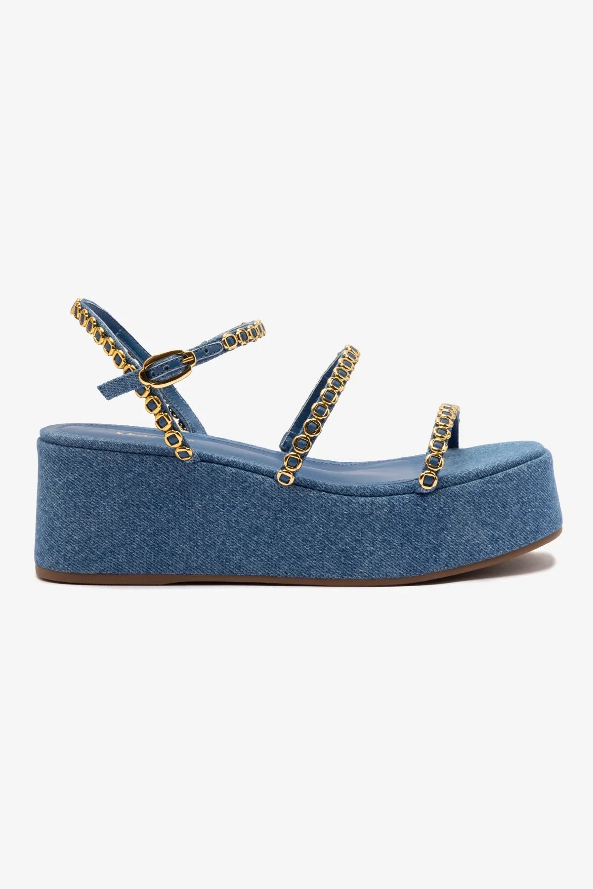 Flatform Gio Milanina Jeans Azul
