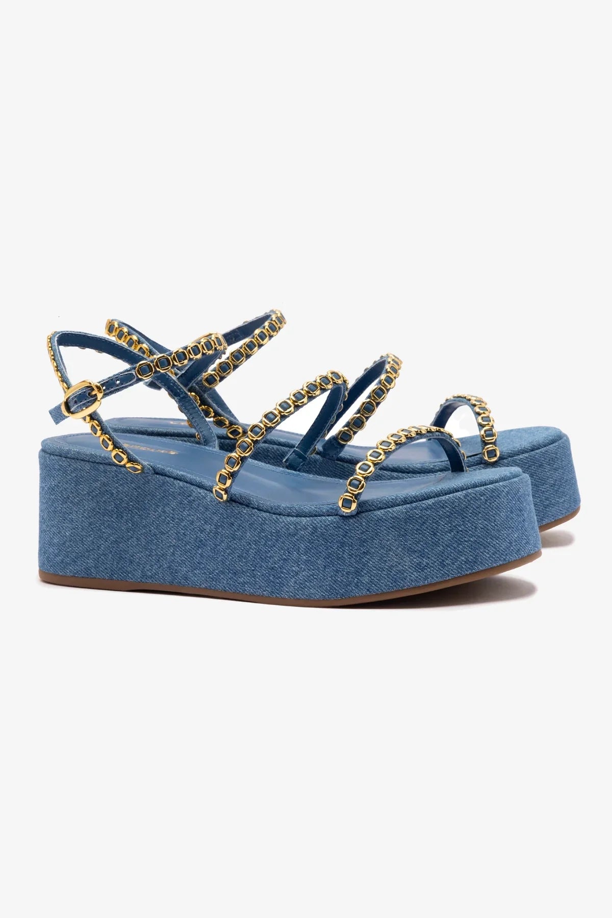 Flatform Gio Milanina Jeans Azul