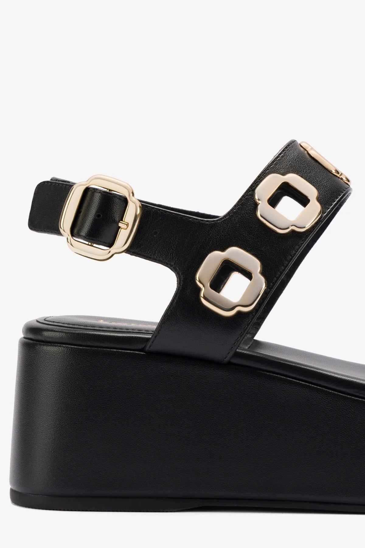 Flatform Milan Couro Preto